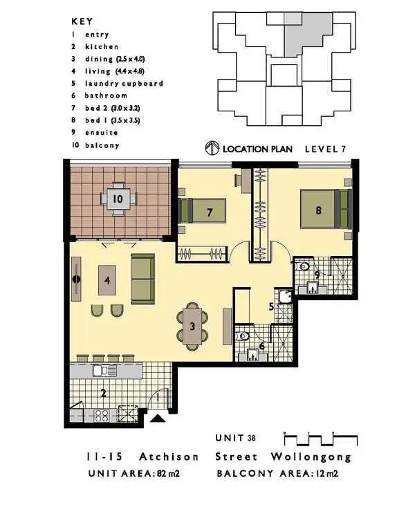 Floorplan of Homely unit listing, 38/11-15 Atchison Street, Wollongong NSW 2500