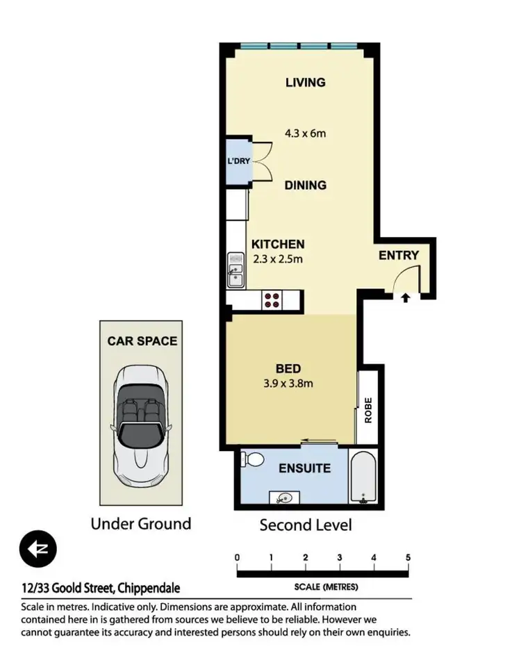Floorplan of Homely apartment listing, 12/33 Goold Street, Chippendale NSW 2008