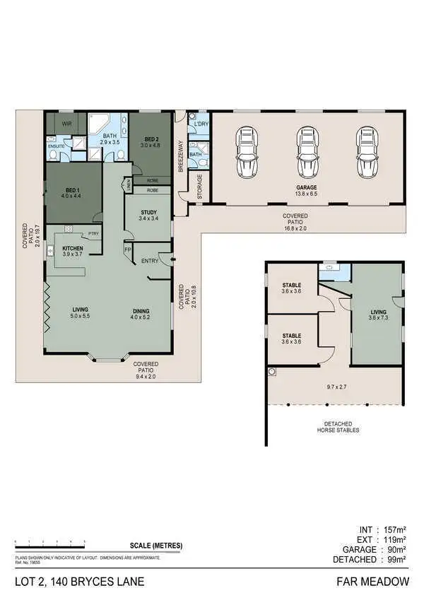 Floorplan of Homely rural property listing, 140B Bryces Road, Far Meadow NSW 2535