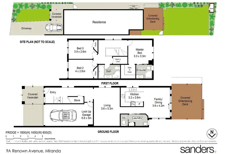 Floorplan of Homely semi-detached listing, 9a Renown Avenue, Miranda NSW 2228