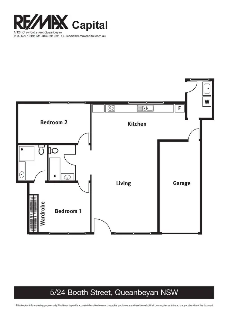 Floorplan of Homely townhouse listing, 5/24 Booth Street, Queanbeyan NSW 2620