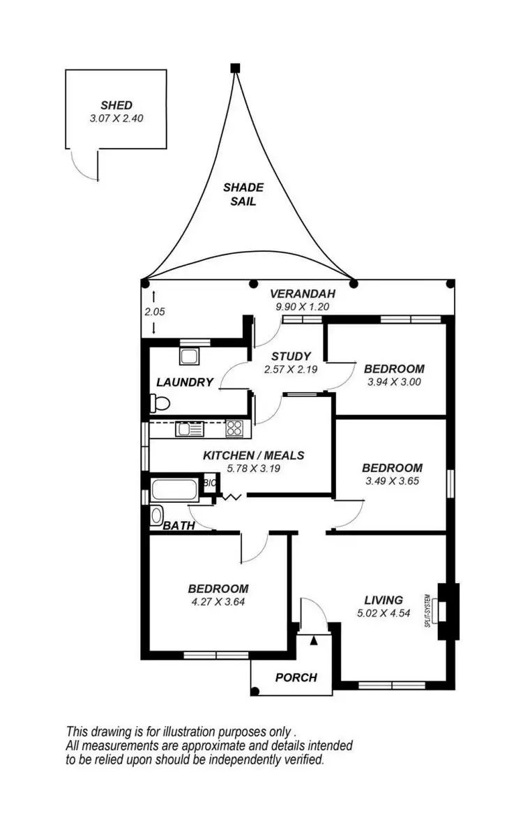 Floorplan of Homely house listing, 107 Ashley Street, Underdale SA 5032