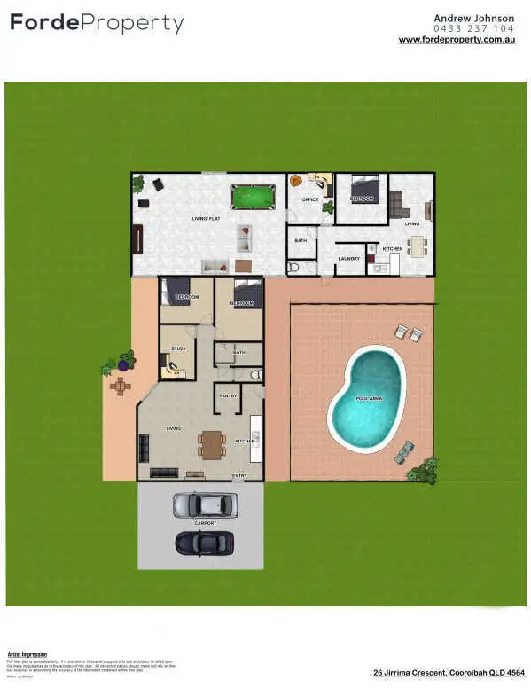 Floorplan of Homely house listing, 26 Jirrima Crescent, Cooroibah QLD 4565