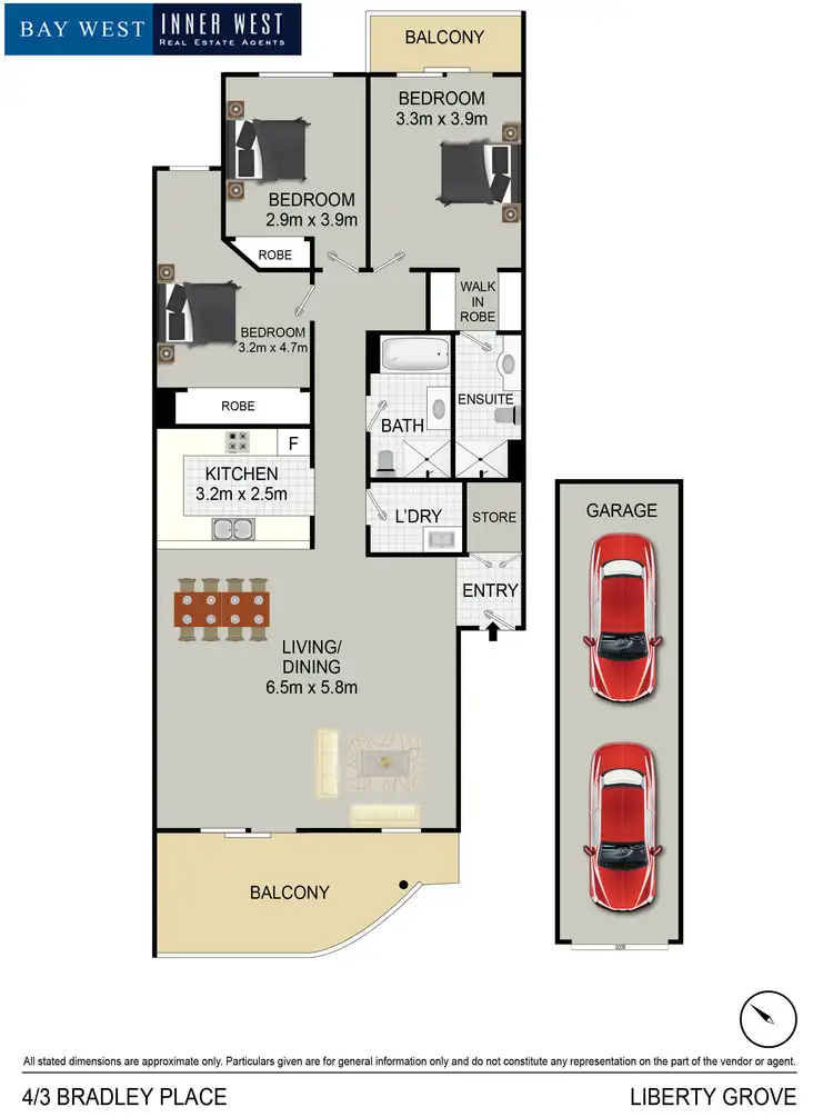 Floorplan of Homely apartment listing, 4/3 Bradley Place, Liberty Grove NSW 2138