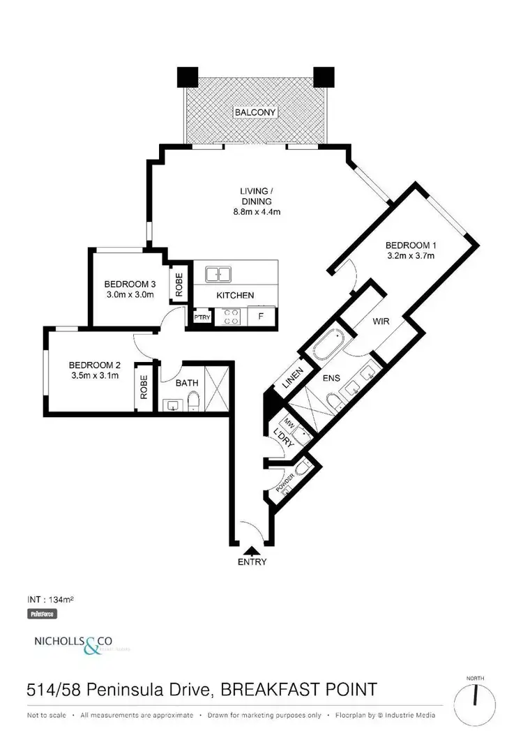 Floorplan of Homely apartment listing, 514/58 Peninsula Drive, Breakfast Point NSW 2137