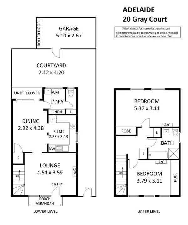 Floorplan of Homely townhouse listing, 12/20 Gray Court, Adelaide SA 5000