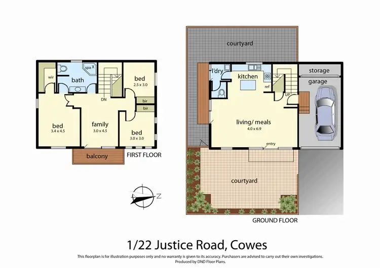 Floorplan of Homely house listing, 1/22 Justice Road, Cowes VIC 3922