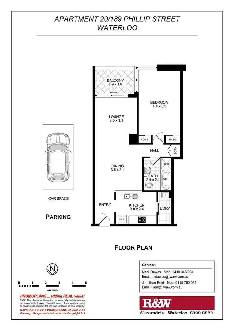 Floorplan of Homely apartment listing, 20/189 Phillip Street, Waterloo NSW 2017