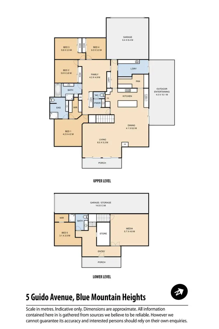 Floorplan of Homely house listing, 5 Guido Avenue, Blue Mountain Heights QLD 4350