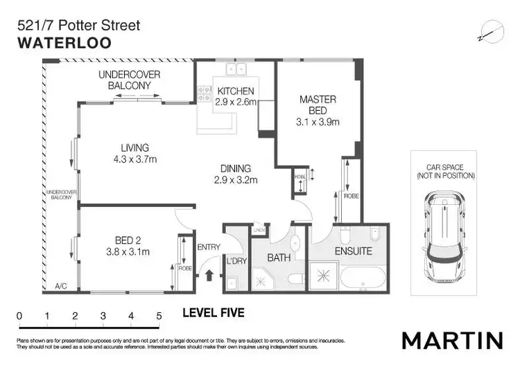 Floorplan of Homely apartment listing, 521/7 Potter Street, Waterloo NSW 2017