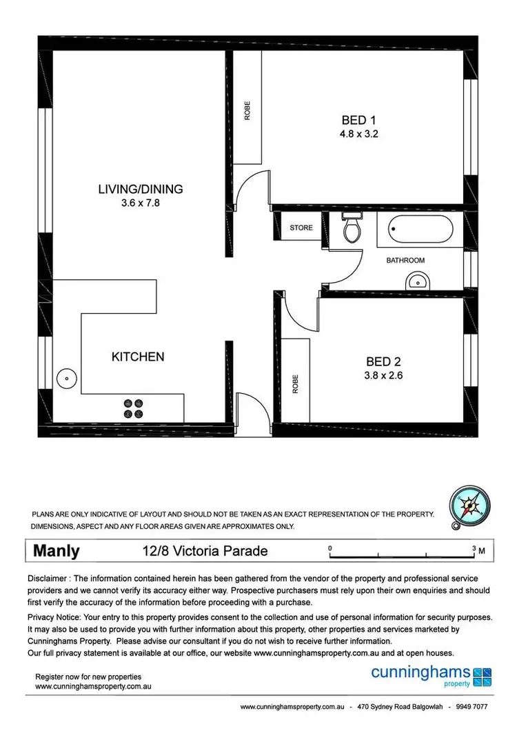 Floorplan of Homely apartment listing, 12/8 Victoria Parade, Manly NSW 2095