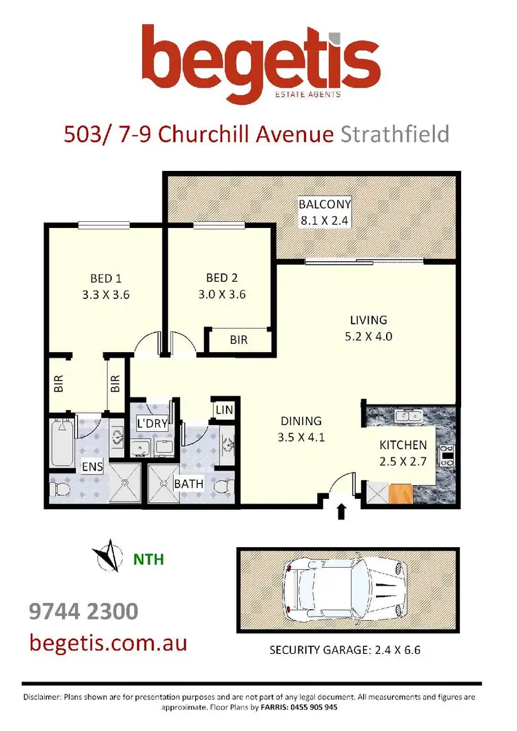 Floorplan of Homely apartment listing, 503/7-9 Churchill Avenue, Strathfield NSW 2135