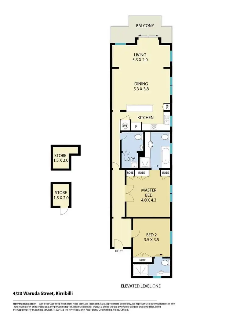 Floorplan of Homely apartment listing, Unit 4/23 Waruda Street, Kirribilli NSW 2061