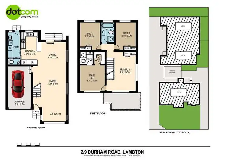 Floorplan of Homely townhouse listing, 2/9 Durham Road, Lambton NSW 2299