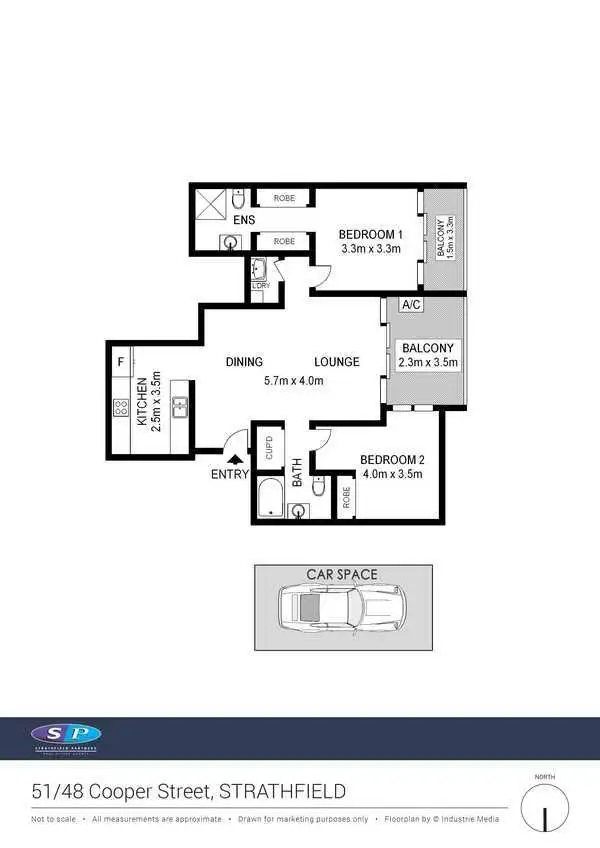Floorplan of Homely apartment listing, 51/48 Cooper Street, Strathfield NSW 2135