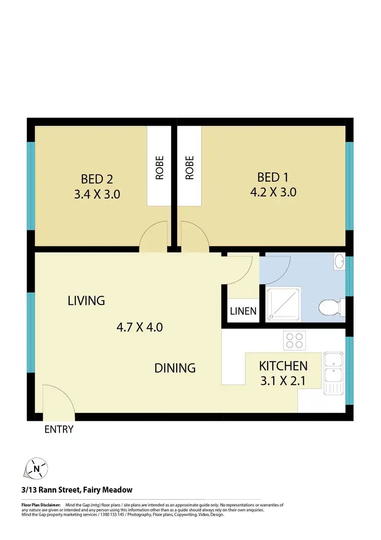 Floorplan of Homely apartment listing, 3/13 Rann Street, Fairy Meadow NSW 2519
