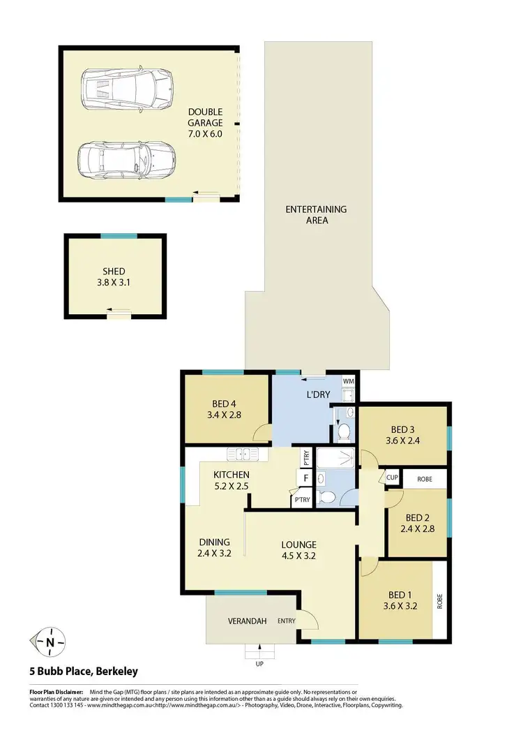 Floorplan of Homely house listing, 5 Bubb Place, Berkeley NSW 2506