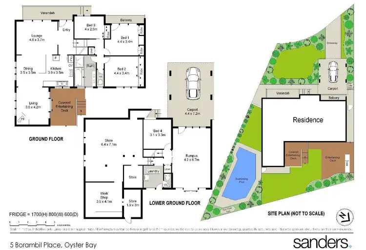 Floorplan of Homely house listing, 5 Borambil Place, Oyster Bay NSW 2225