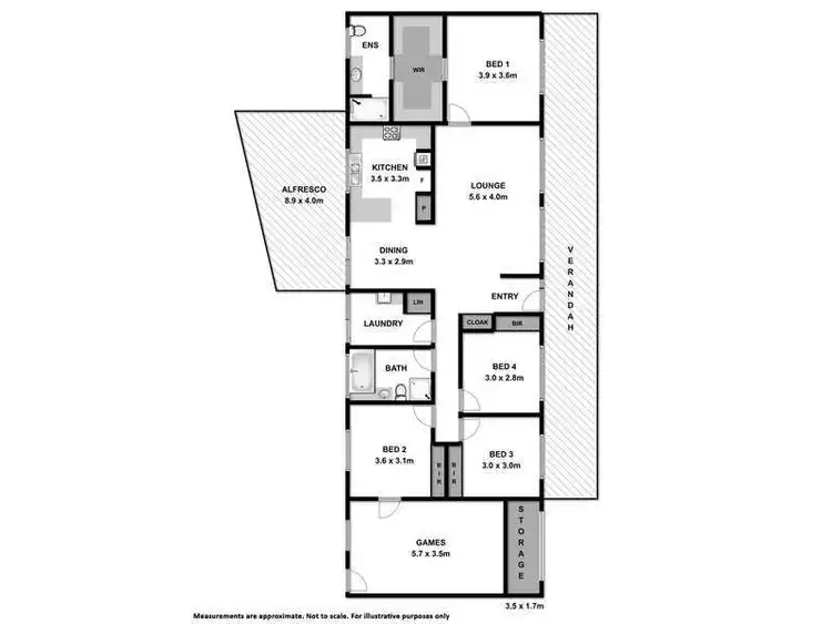 Floorplan of Homely house listing, 8 Delatite Court, Wodonga VIC 3690