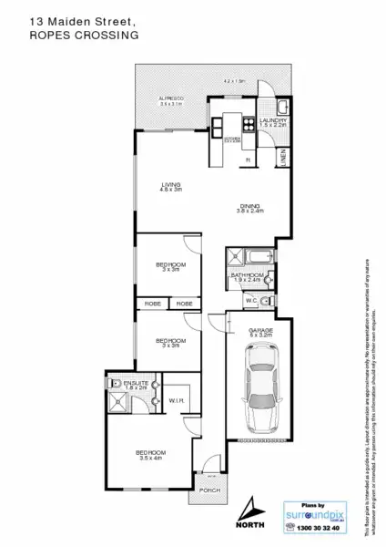 Floorplan of Homely house listing, 13 Maiden Street, Ropes Crossing NSW 2760