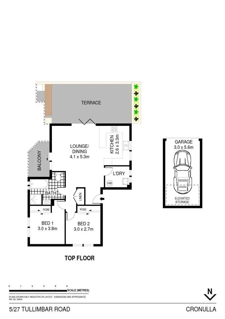 Floorplan of Homely apartment listing, 5/27 Tullimbar Road, Cronulla NSW 2230