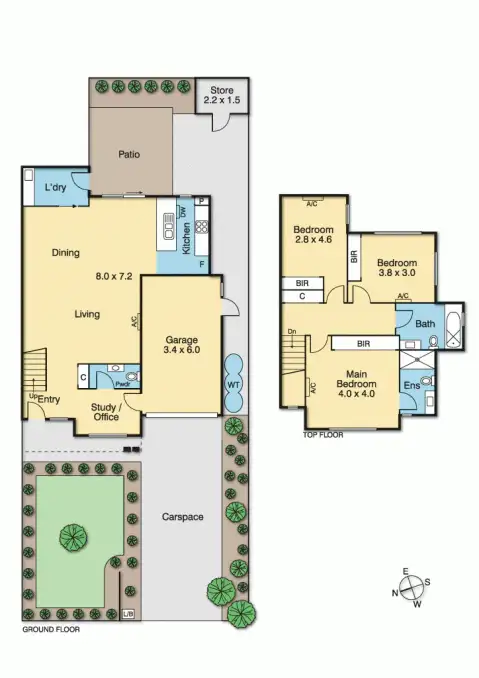 Floorplan of Homely townhouse listing, 36A Ashton Street, Reservoir VIC 3073