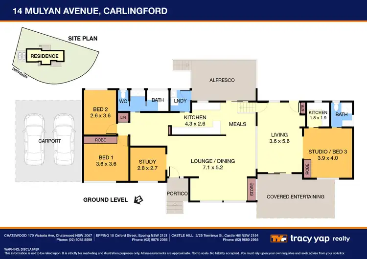 Floorplan of Homely house listing, 14 Mulyan Avenue, Carlingford NSW 2118