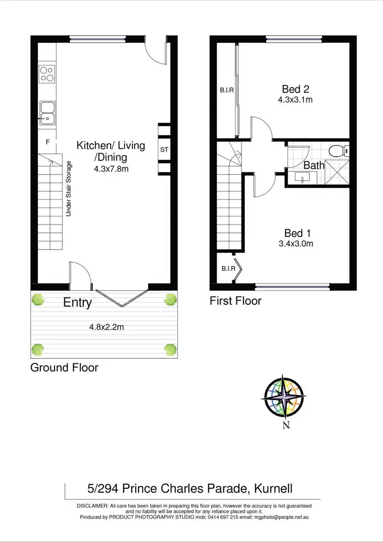 Floorplan of Homely townhouse listing, 5/294 Prince Charles Parade, Kurnell NSW 2231