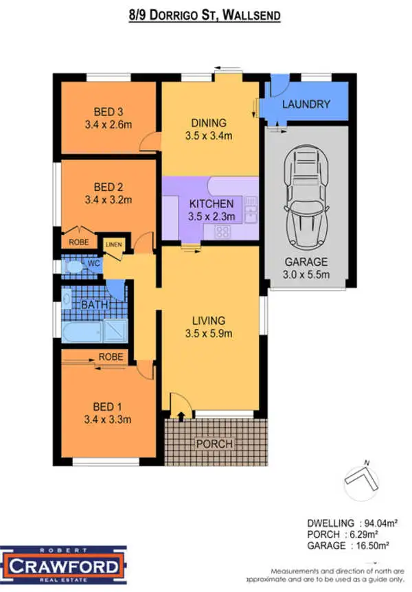 Floorplan of Homely semi-detached listing, 8/9 Dorrigo Street, Wallsend NSW 2287