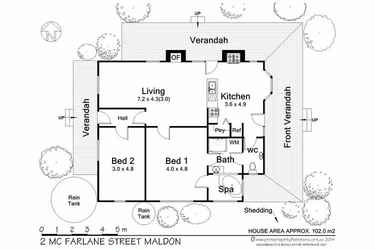 Floorplan of Homely house listing, 2 McFarlane Street, Maldon VIC 3463