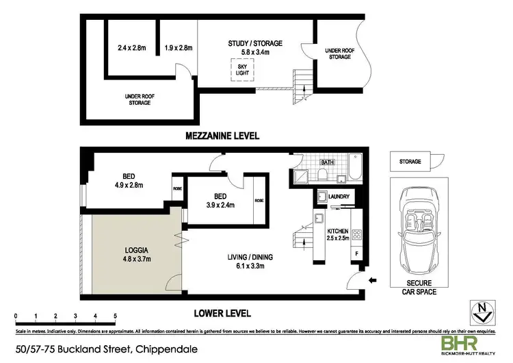 Floorplan of Homely apartment listing, 50/57-75 Buckland Street, Chippendale NSW 2008
