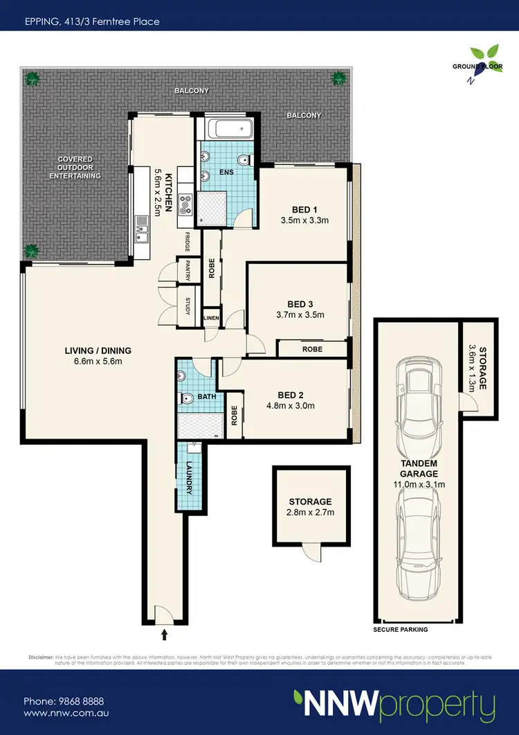 Floorplan of Homely unit listing, 413/3 Ferntree Place, Epping NSW 2121
