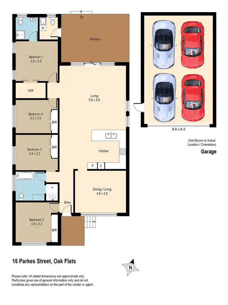 Floorplan of Homely house listing, 16 Parkes Street, Oak Flats NSW 2529