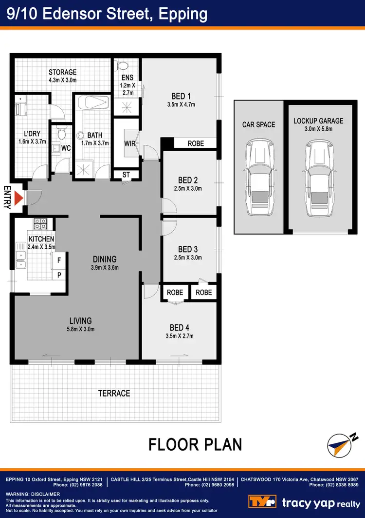 Floorplan of Homely unit listing, 9/10 Edensor Street, Epping NSW 2121