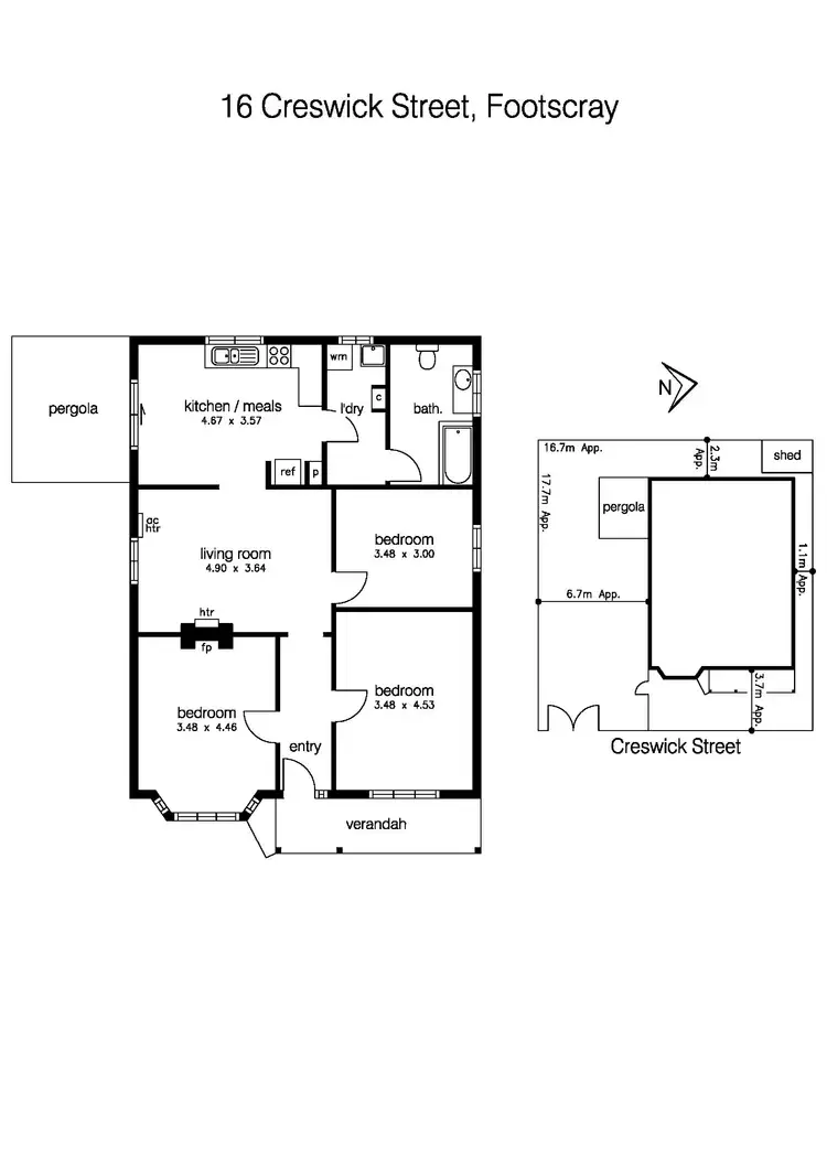 Floorplan of Homely house listing, 16 Creswick Street, Footscray VIC 3011
