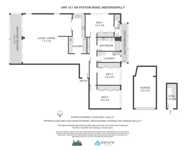Floorplan of Homely apartment listing, 13/104 Station Road, Indooroopilly QLD 4068