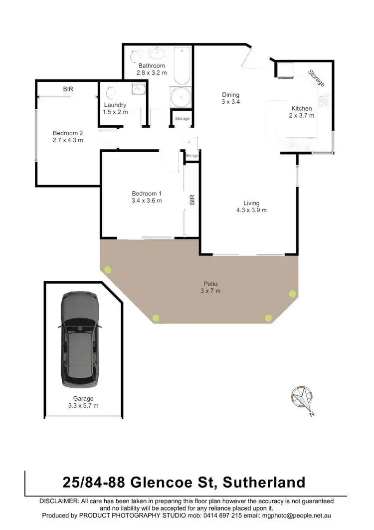 Floorplan of Homely unit listing, 25/84-88 Glencoe Street, Sutherland NSW 2232