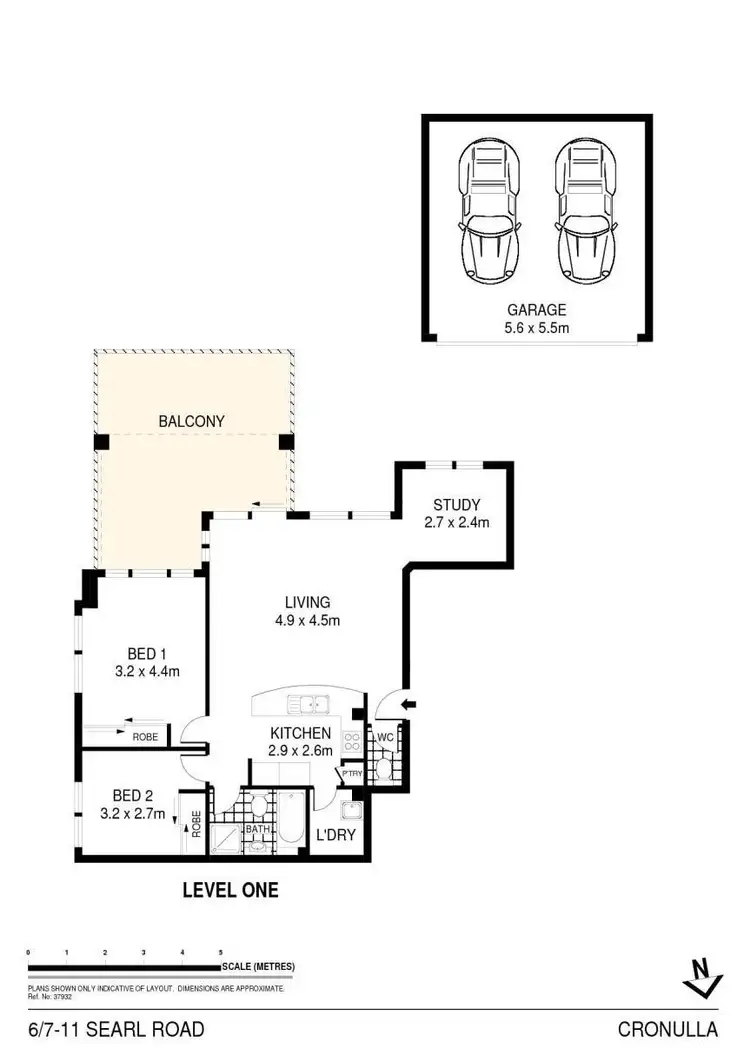 Floorplan of Homely apartment listing, 6/7 Searl Road, Cronulla NSW 2230