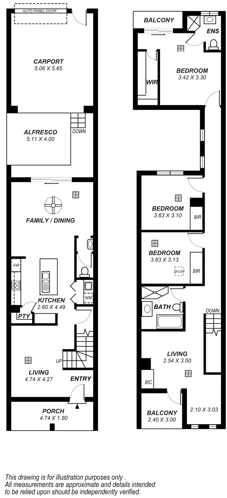 Floorplan of Homely townhouse listing, 45 Harvey Circuit, Mawson Lakes SA 5095