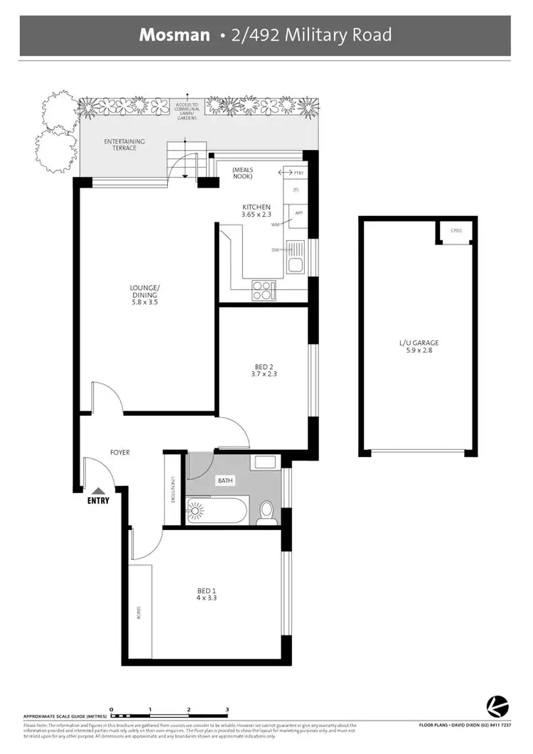 Floorplan of Homely apartment listing, 2/492 Military Road, Mosman NSW 2088