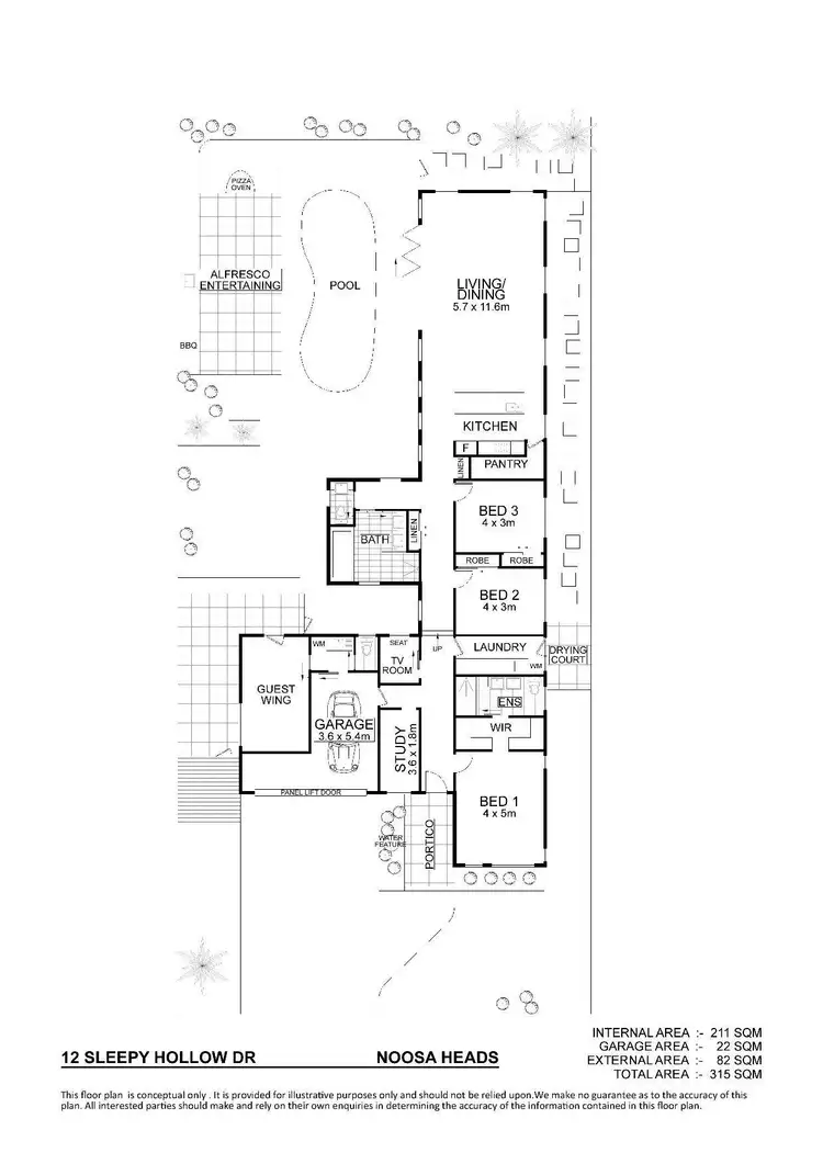 Floorplan of Homely house listing, 12 Sleepy Hollow Drive, Noosa Heads QLD 4567