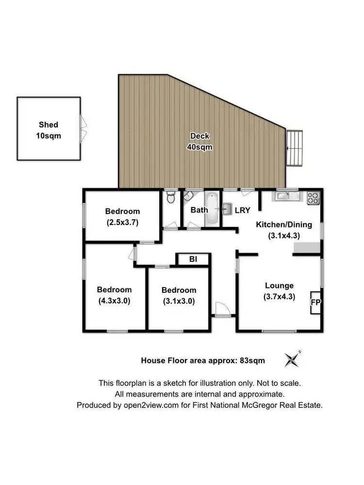 Floorplan of Homely house listing, 3 Lennon Place, Warrane TAS 7018