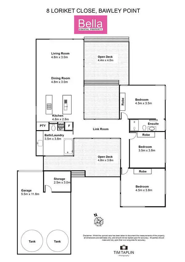 Floorplan of Homely house listing, 8 Loriket Close, Bawley Point NSW 2539