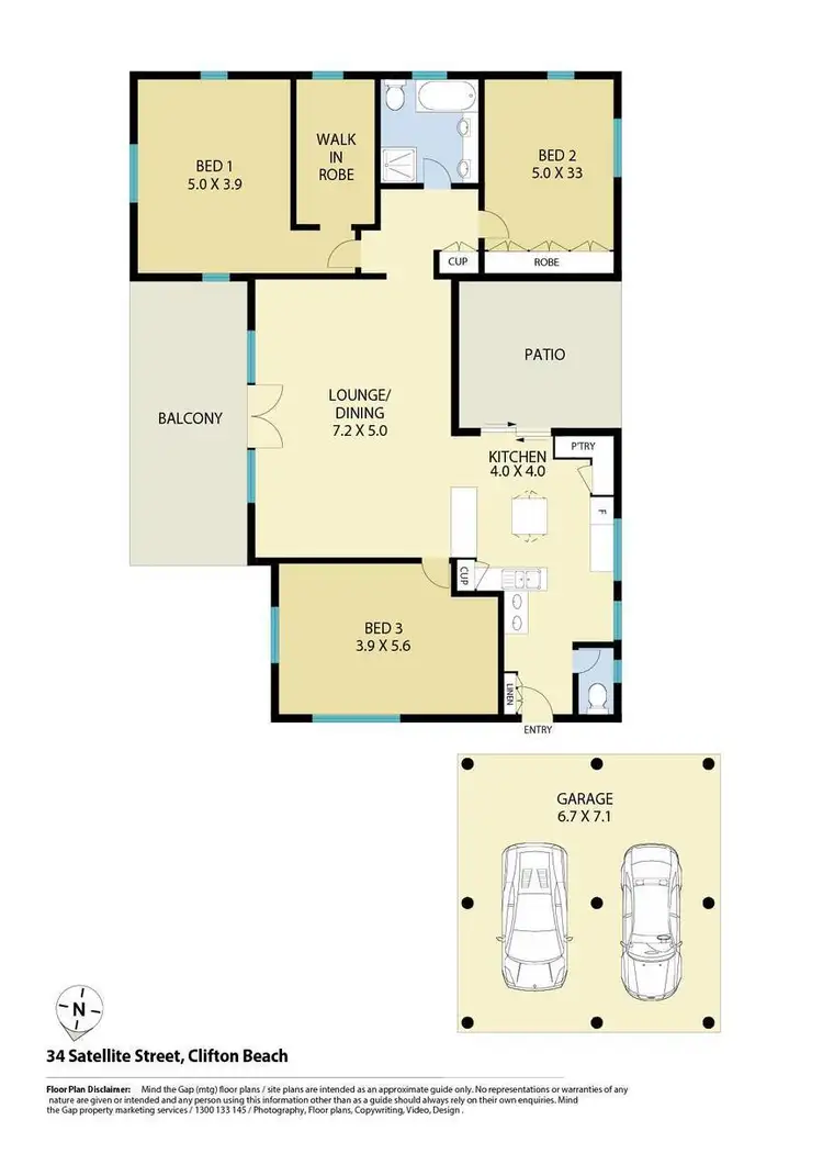 Floorplan of Homely house listing, 34 Satellite Street, Clifton Beach QLD 4879