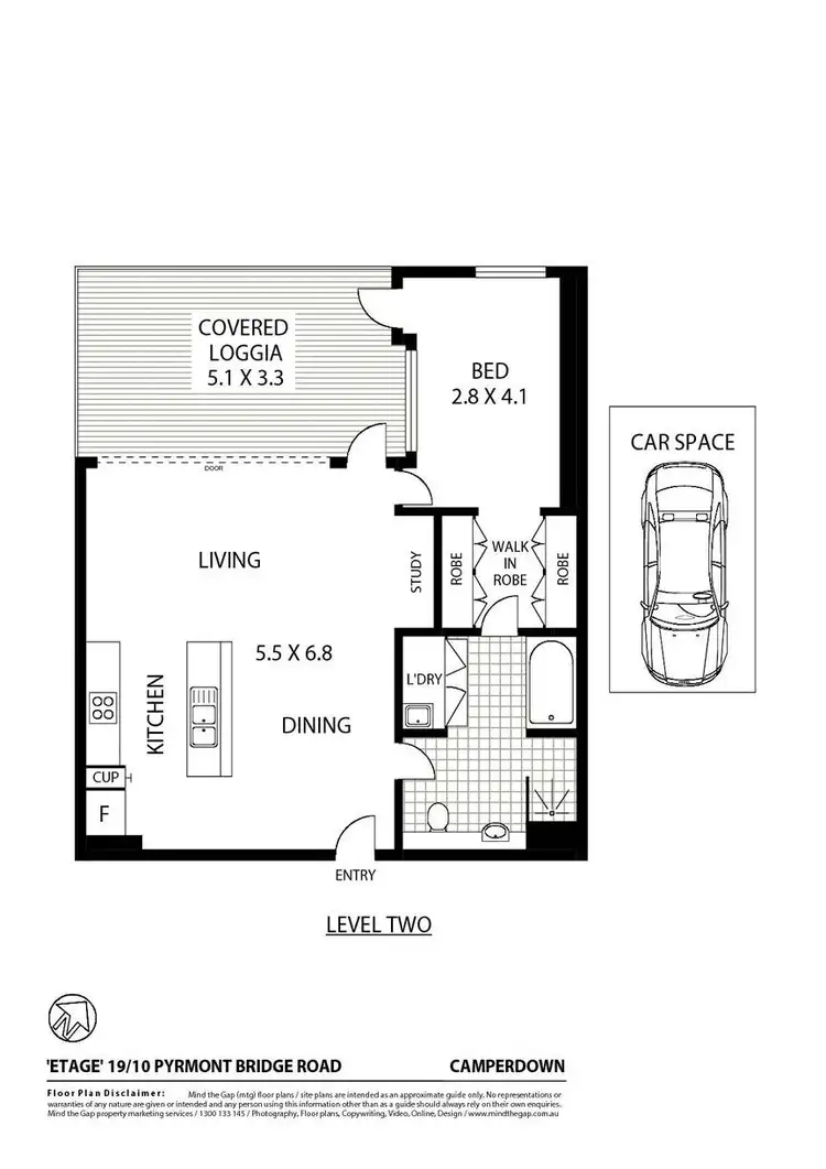 Floorplan of Homely apartment listing, 19/10 Pyrmont Bridge Road, Camperdown NSW 2050
