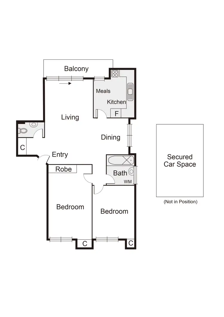 Floorplan of Homely apartment listing, 53/313 Beaconsfield Parade, St Kilda West VIC 3182