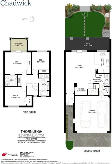 Floorplan of Homely townhouse listing, 5 Poinsettia Way, Thornleigh NSW 2120