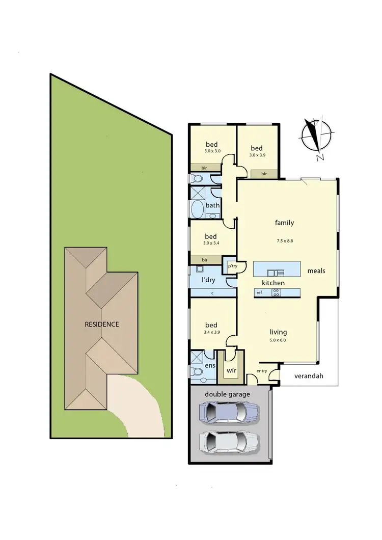 Floorplan of Homely house listing, 2 Water Cress Court, Drouin VIC 3818