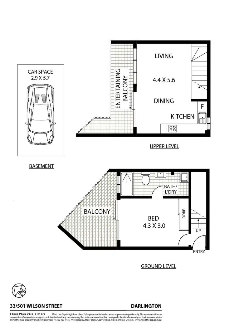 Floorplan of Homely apartment listing, 33/501 Wilson Street, Darlington NSW 2008