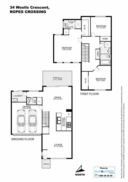Floorplan of Homely house listing, 34 Woolls Crescent, Ropes Crossing NSW 2760